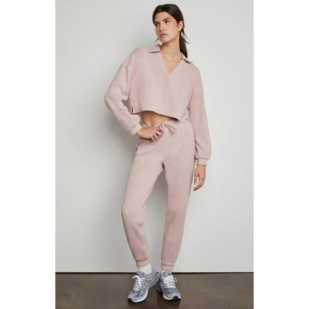 NWT $180 Onia Cropped Waffle Knit Polo & Jogger